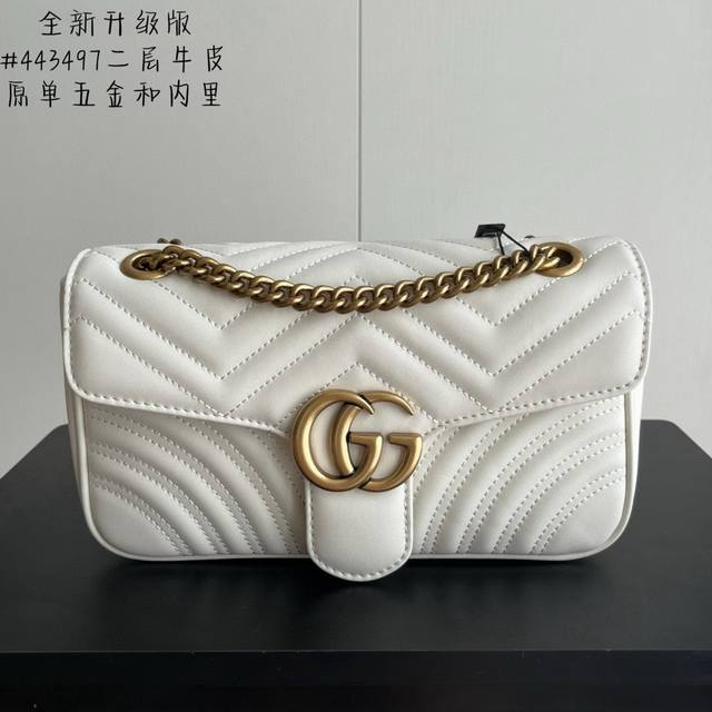 Upgraded version real shot# Style number: 443497 White Size: 26-7-15Cm Gg Marmon