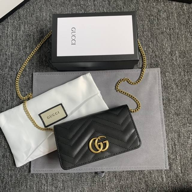 Real shot# With gift box Model: 488426 Chain bag Size: 18-10.5-4.5Cm Gg Marmont