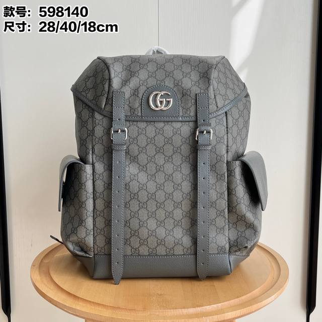 Real shot# Model: 598140 Size: 28.40.18Cm Gg Supreme Backpack High-grade synthet