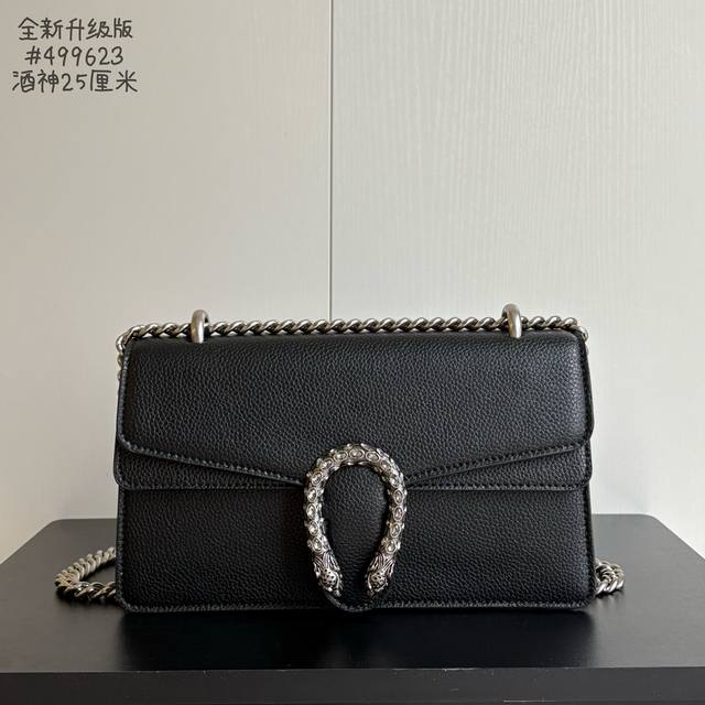 New upgraded version real shot# Model: 499623 Black leather Size: 25X14X8Cm Diam