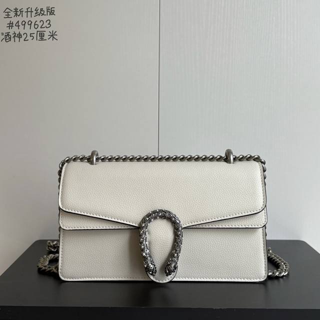 New upgraded version real shot# Model: 499623 White leather Size: 25X14X8Cm Diam