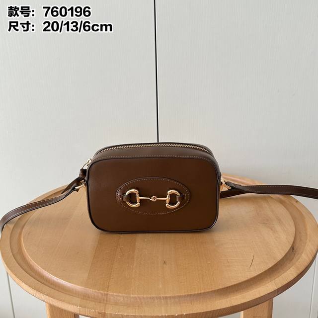 Real shot# Model number: 760196 Brown leather Size: 20136Cm Camera bag Classic h