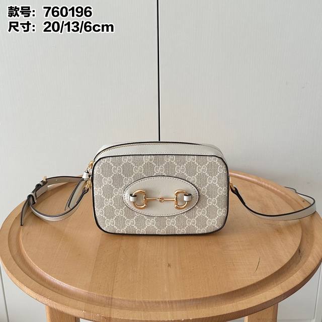 Real shot# Model number: 760196 Beige Size: 20136Cm Camera bag Classic horsebit