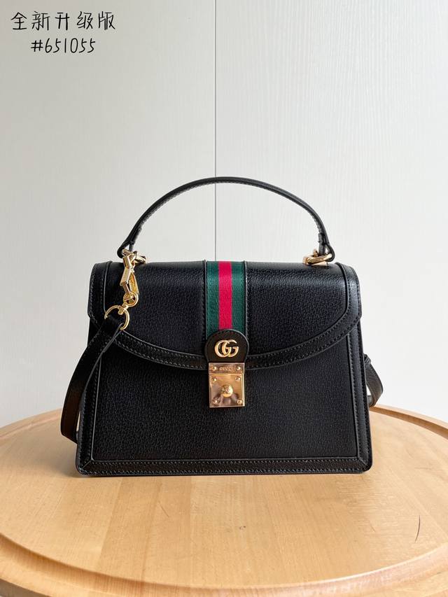 Real shot# Model number: 651055 Original leather Size: 25*17.5*7Cm The Gucciophi