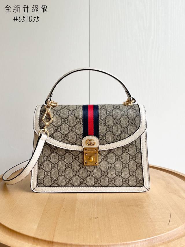 Real shot# Model number: 651055 Original leather Size: 25*17.5*7Cm The Gucciophi