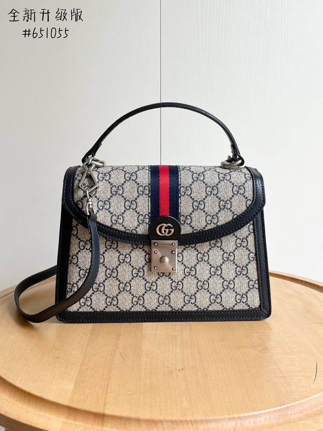 Real shot# Model number: 651055 Original leather Size: 25*17.5*7Cm The Gucciophi