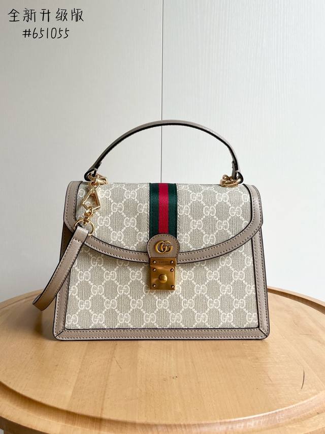 Real shot# Model number: 651055 Original leather Size: 25*17.5*7Cm The Gucciophi