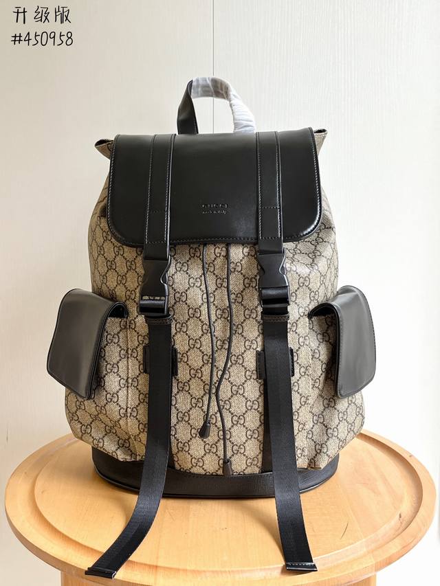 Real shot# Model number: 450958 Size: 34X 42X 16Cm Gg Supreme Backpack Recommend