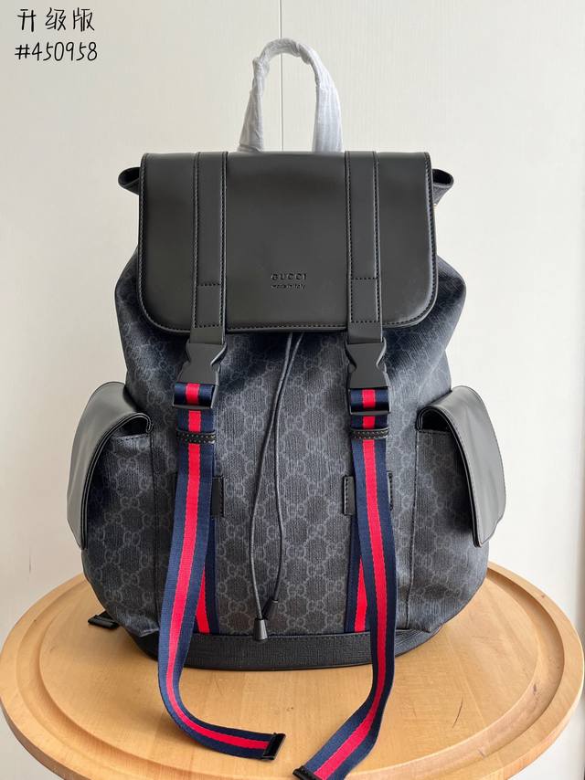 Real shot# Model number: 450958 Size: 34X 42X 16Cm Gg Supreme Backpack Recommend