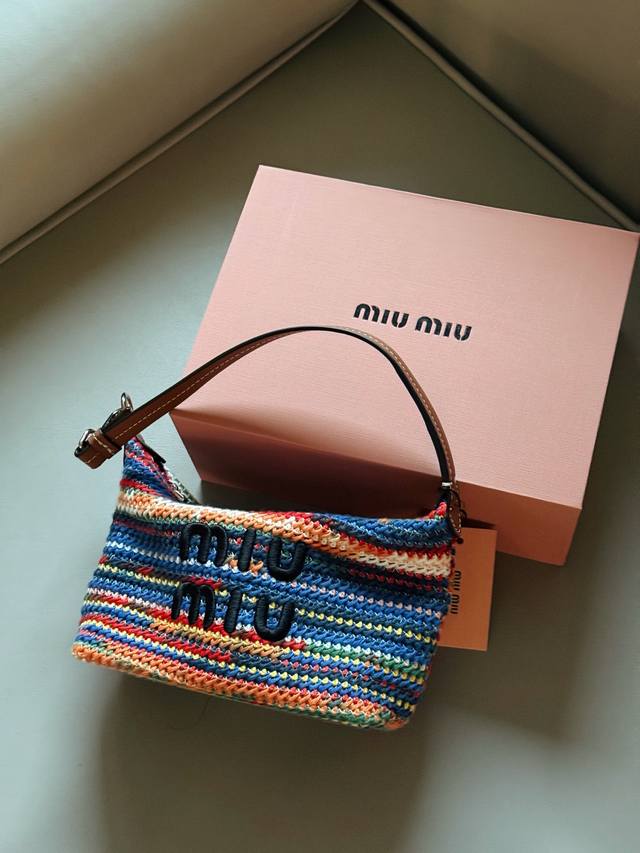 with box Size: bottom width 18*15Cm Miumiu Rainbow