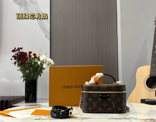 Top-grade original upgraded chip Lv super popular cosmetic bag Vanity Crazy plan