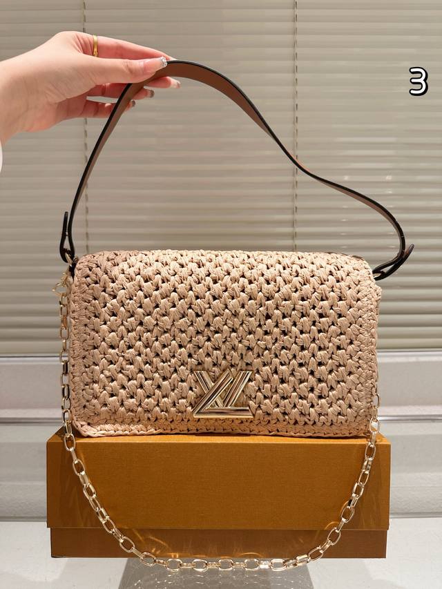airplane box Lv woven messenger bag casual, versatile, light and practical! loo