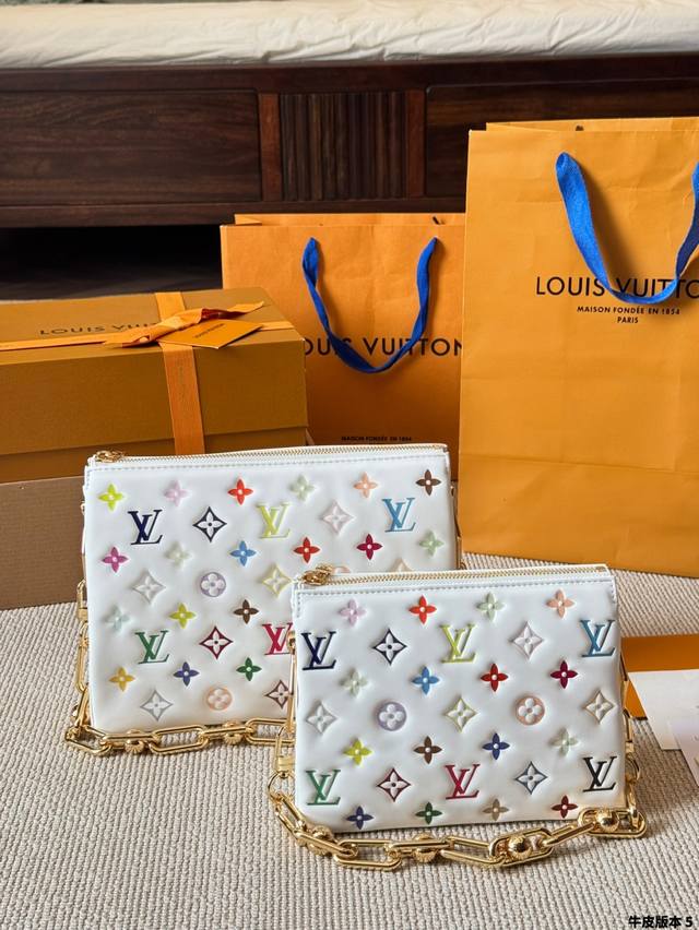 cowhide version Lv Coussin hug bag My favorite black and white Look is here The