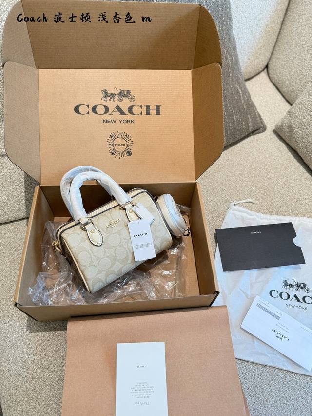 Top original Coach milk tea Boston Get Coach Boston 18 light khaki milk tea plu