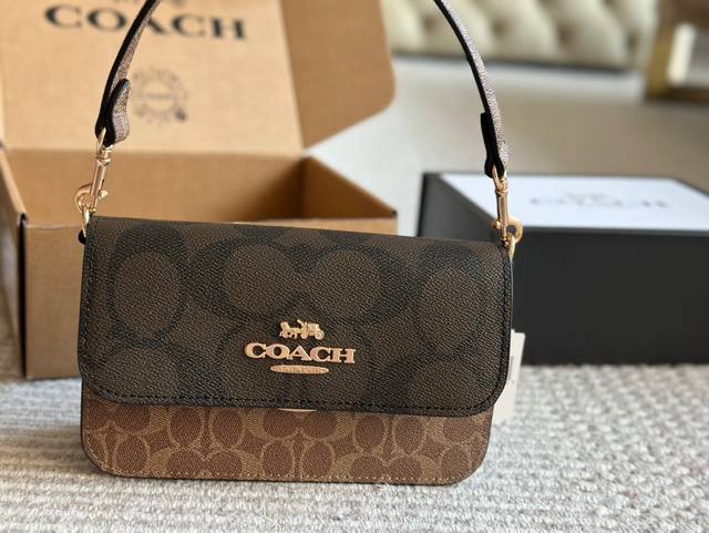with box Size: 18*15Cm C's new Brynn classic old flower flip box poor bag super