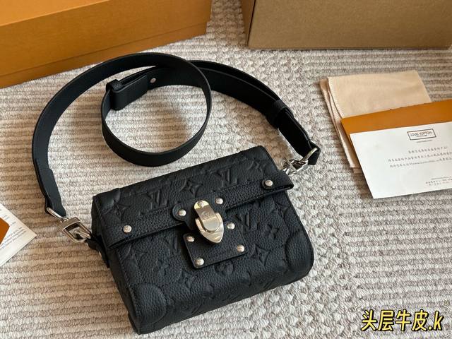 cowhide version New men's bag Soultrunk box bag Soft box bag is super cool, can