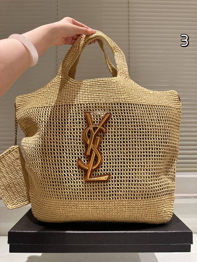 Size 40.40Cm Ysl straw bag Why don't you own such a beautiful straw bag in summe