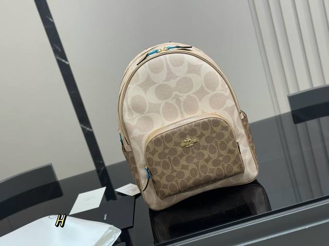 with box Coach Backpack Double zipper double compartment! The most classic and p