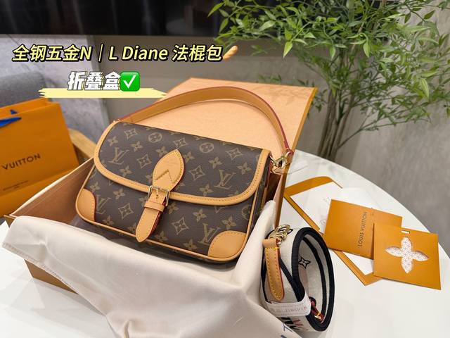 with folding box packaging Size: 25*17Cm Lv Diane baguette handbag Customized o