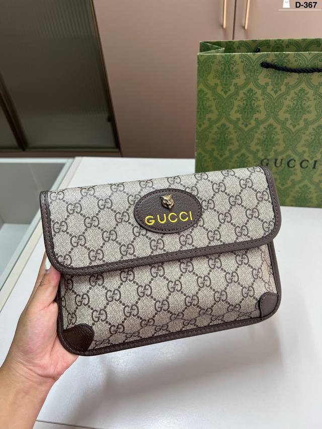 Cool tiger head chest bag waist bag Gucci Ophidia waist bag latest series, with