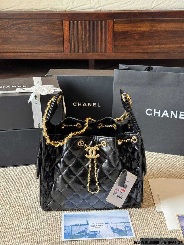 Top grade original waxed leather with mirror Chanel 25S cowhide Hobo bag Chanel