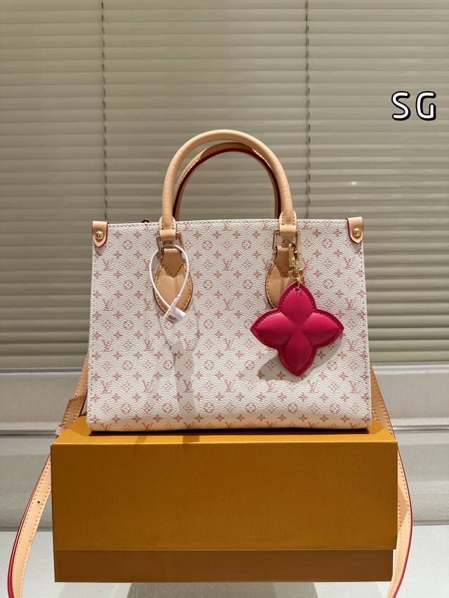 Lv Onthego 25Cm printed jungle bag folding gift box original quality Lv AB surfa