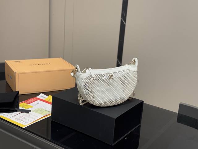 with double box Chanel 25 Ss new popular fishnet bag very chic small bag DDD