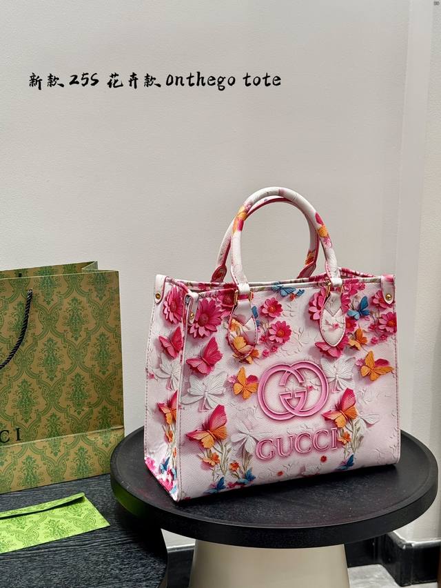 No boxGucci 24Ss floral graffiti print retro styleJungle ToteThe hottest Onthego