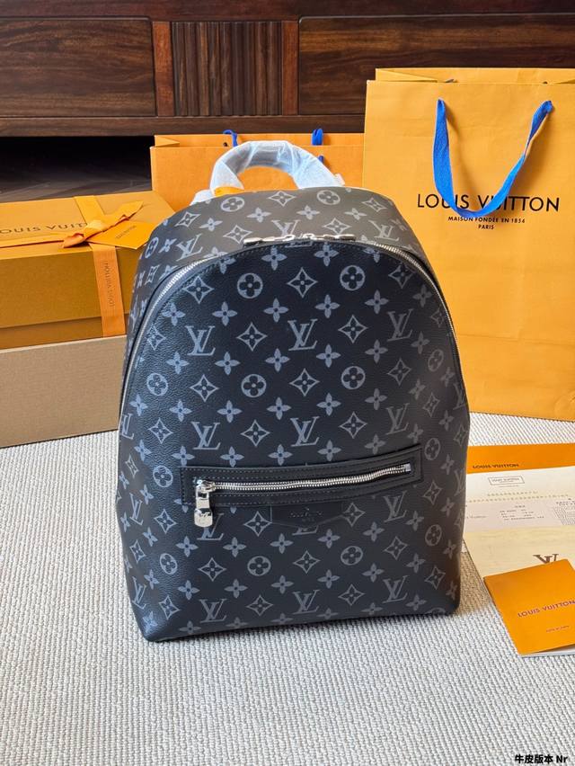 Cowhide version High-value backpack Lv Josh backpack Versatile commuting classi