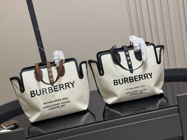 BURBERRY shopping bag Canvas fabric Large capacity to meet daily needs Especiall