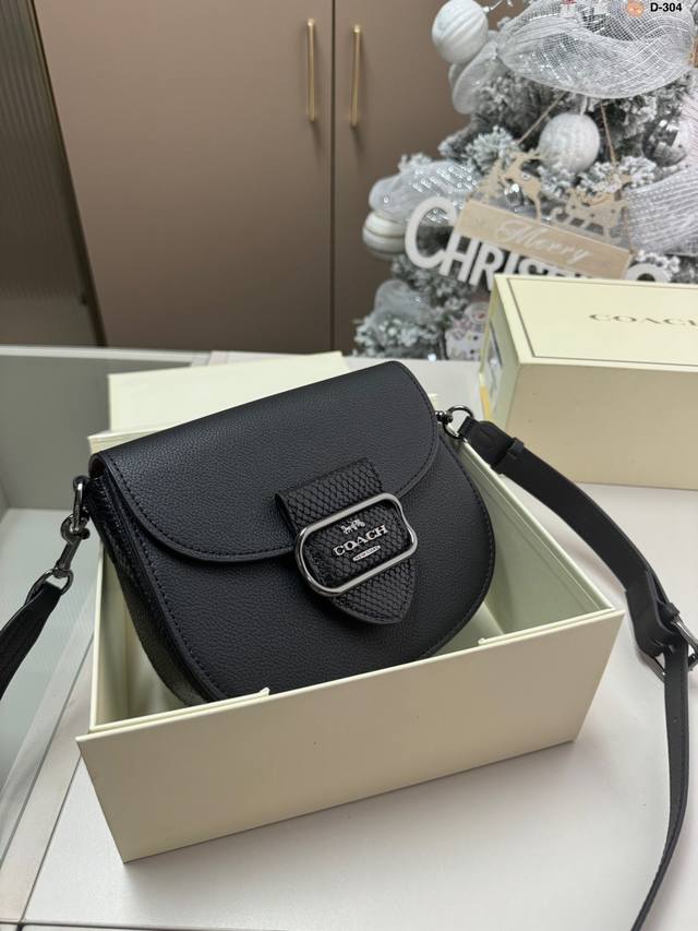 Coach new product Morgan saddle Ykk shiny hardware logo fried chicken hot hand-