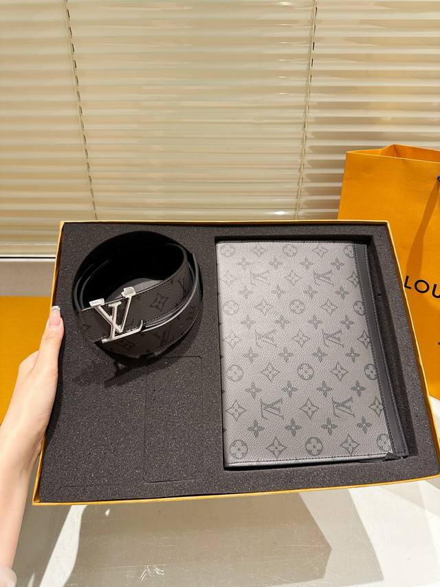original handbag belt with gift box high version! LV leather belt ~ popular uni