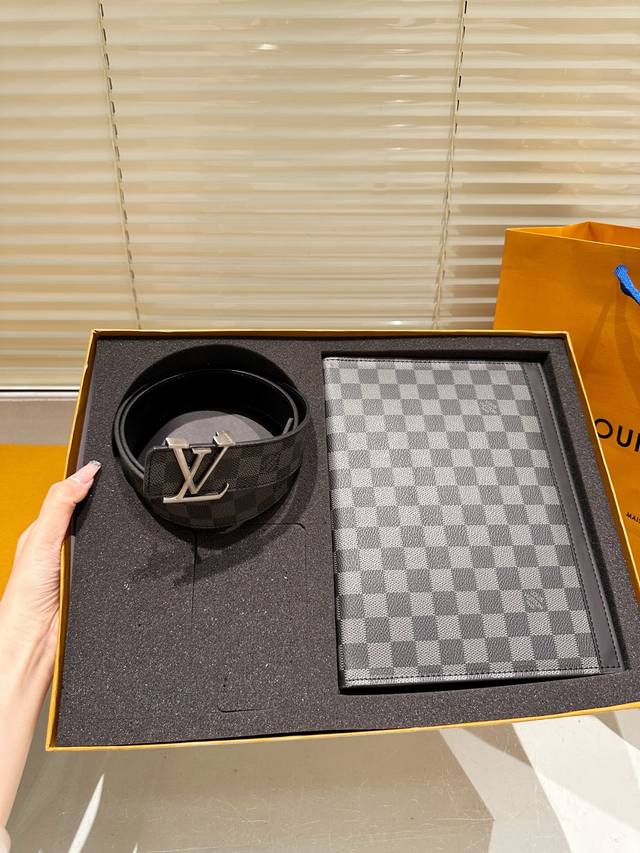 original handbag belt with gift box high version! LV leather belt ~ popular uni