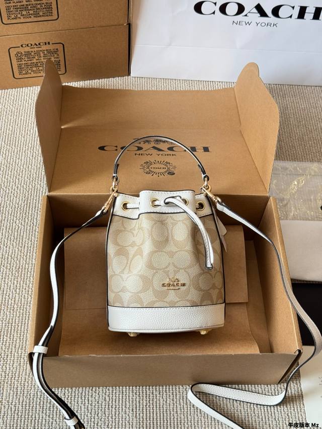cowhide version Caoch Dempsey The most beautiful small bucket Coach mini bag Two