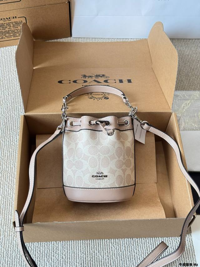 cowhide version Caoch Dempsey The most beautiful small bucket Coach mini bag Two