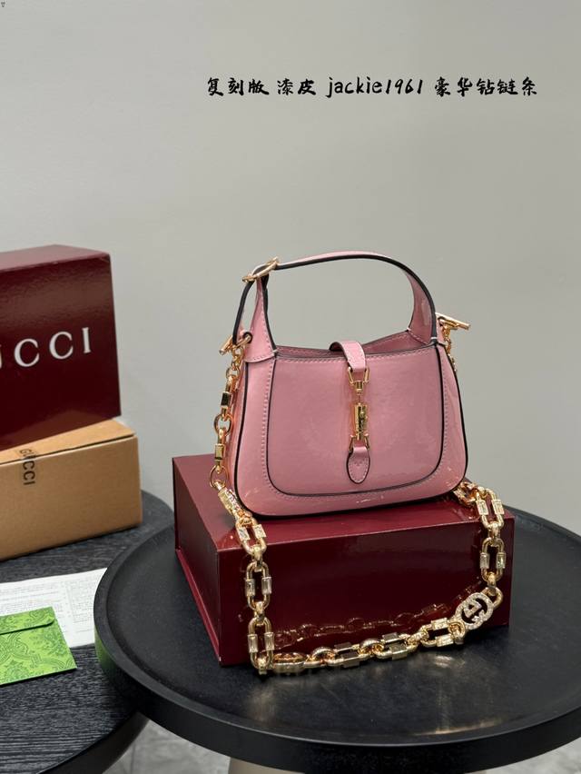 Full gift box Replica version! Cowhide Size: 19*13Cm Gucci Jackie1961 Jack Mini