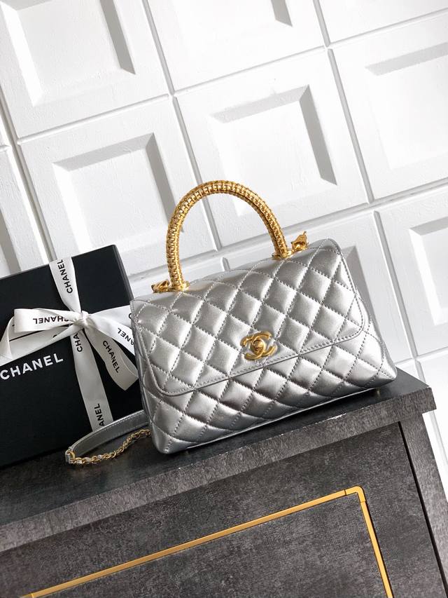 Platinum Silver 23cm Ohanel 25A Gold Diamond Hollow Handle! Classic and fashiona