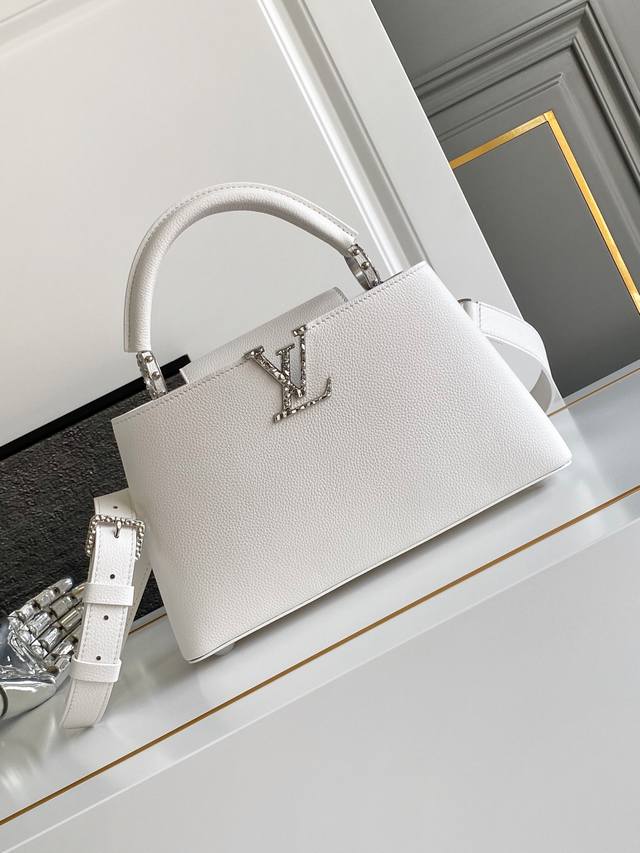 Premium Original M24672 White Dynamic Chip Edition Leather is Italian A-grade le