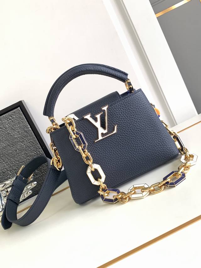 Premium Original M24683 Blue Dynamic Chip Edition Leather is Italian A-grade lea