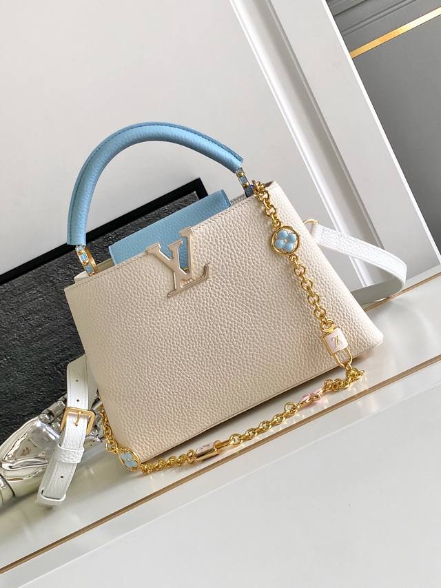 Premium Original M23954 Pearl White Dynamic Chip Edition Leather is Italian A-gr