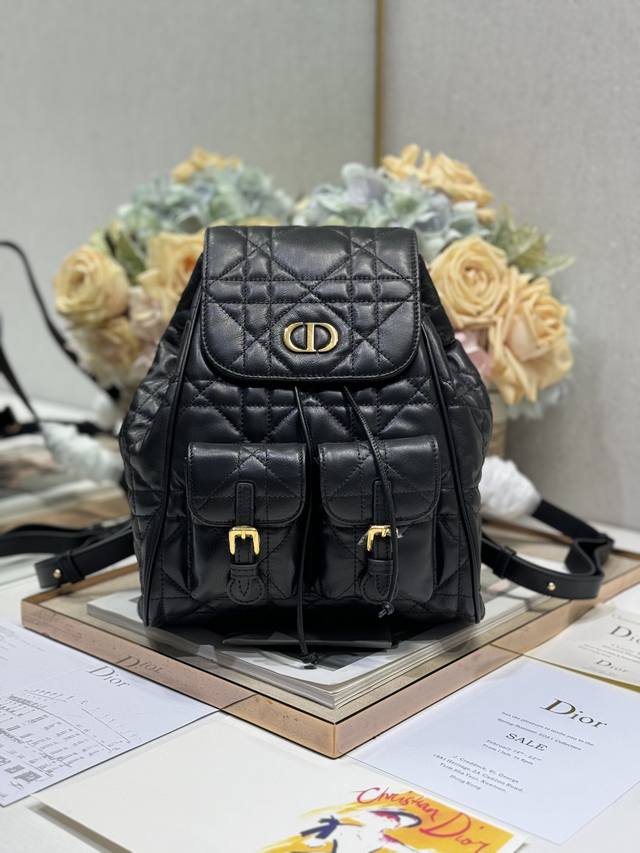 Medium Dior Caro Backpack Black This Dior Caro backpack is a new product from th