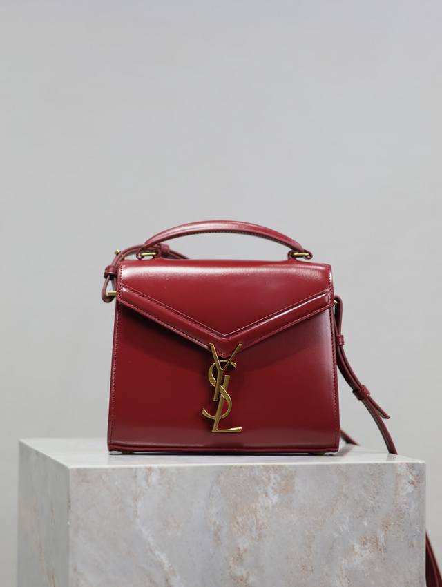 New Red Gold Buckle Toothpick Pattern Cassandra Mini Handbag! This series' uniqu