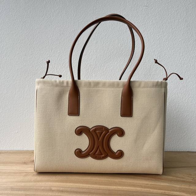 New Product Online Ce's new drawstring shopping bag, soft leather embossed with