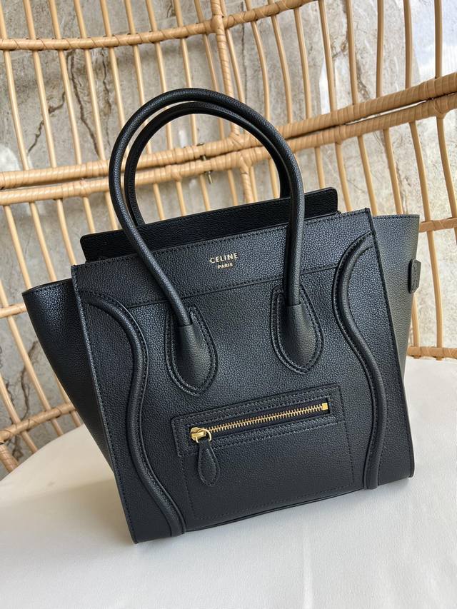 30cm Medium and 30cm Large Diamond-Patterned CELINE Smiley Face Bags, a classic