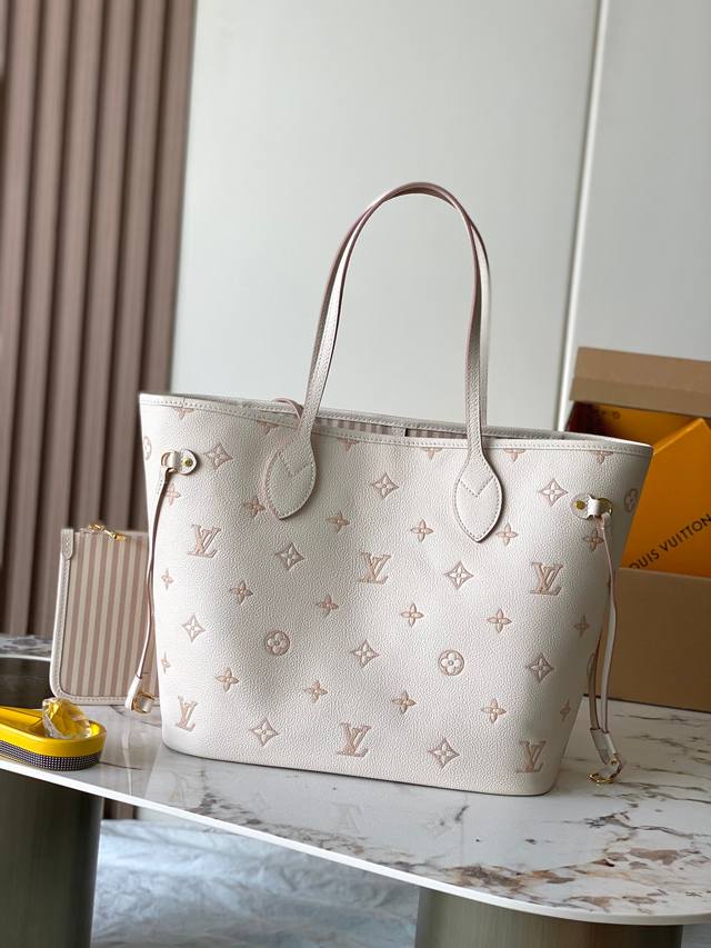 Special grade Mb163C chip version original leather Neverfull Mm handbag model: M