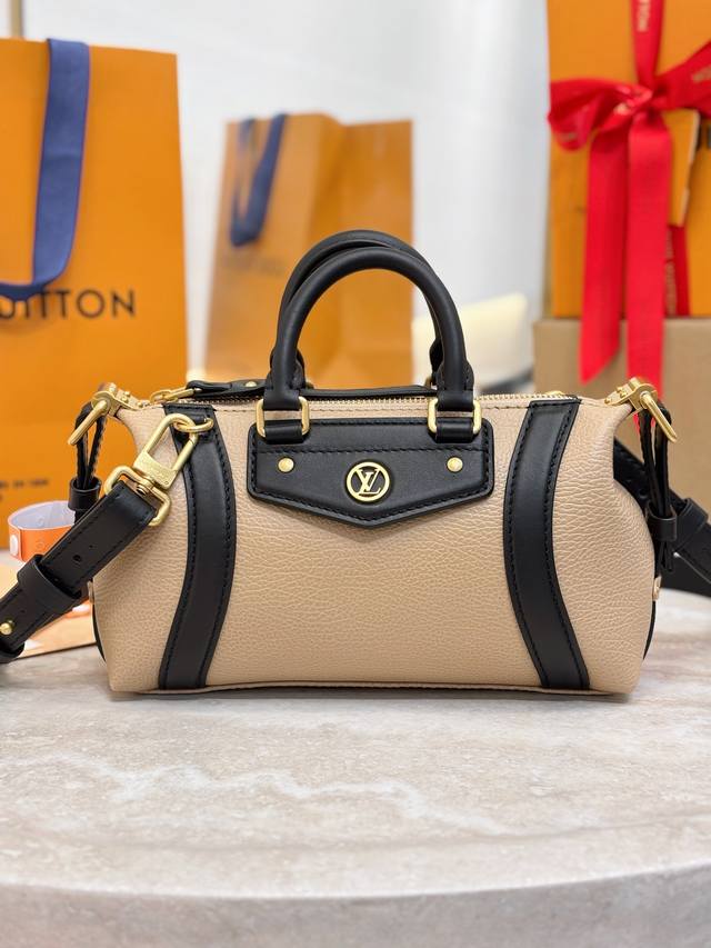 Premium Original Nano Lv Biker Handbag M25566 Apricot Biker Medium Handbag by Ni
