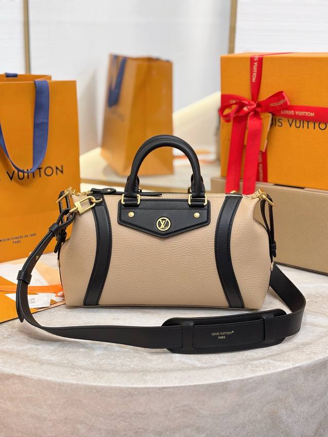Premium Original Biker Small Handbag M25516. The apricot Biker bag made a striki
