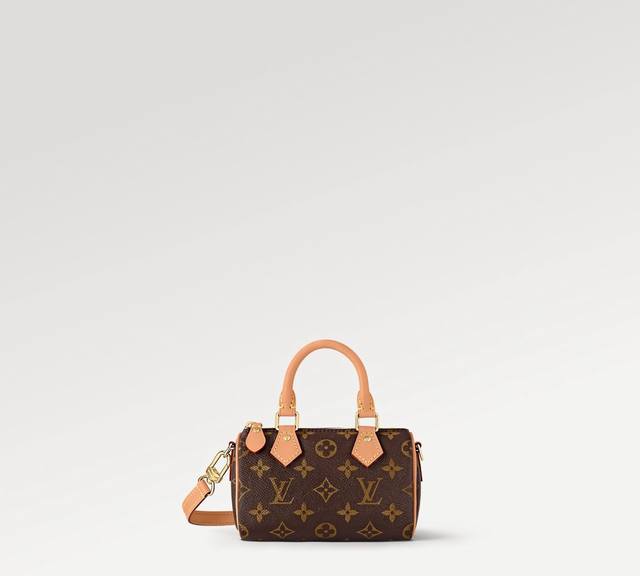 Premium Original Nano Speedy Bag M81085. Crafted in classic Monogram canvas, the