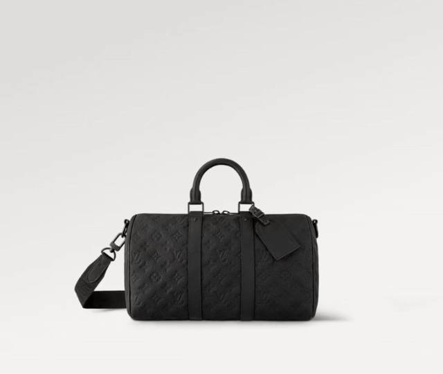 163C01 Chip M46655 Black Flower M22765 Embossed Premium Original. This Keepall B