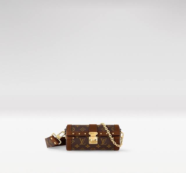 dynamic chip M57835 Ss New Fall Papillon Trunk Bag features a barrel-shaped flap